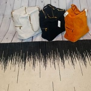 TopShop Black real suede bags OS